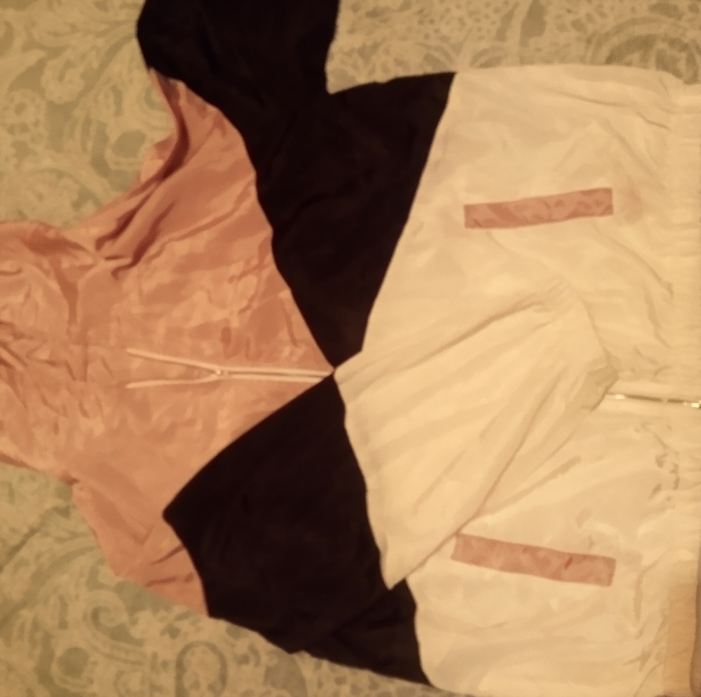 Romwe zipper front colorblock windbreaker jacket size lrg